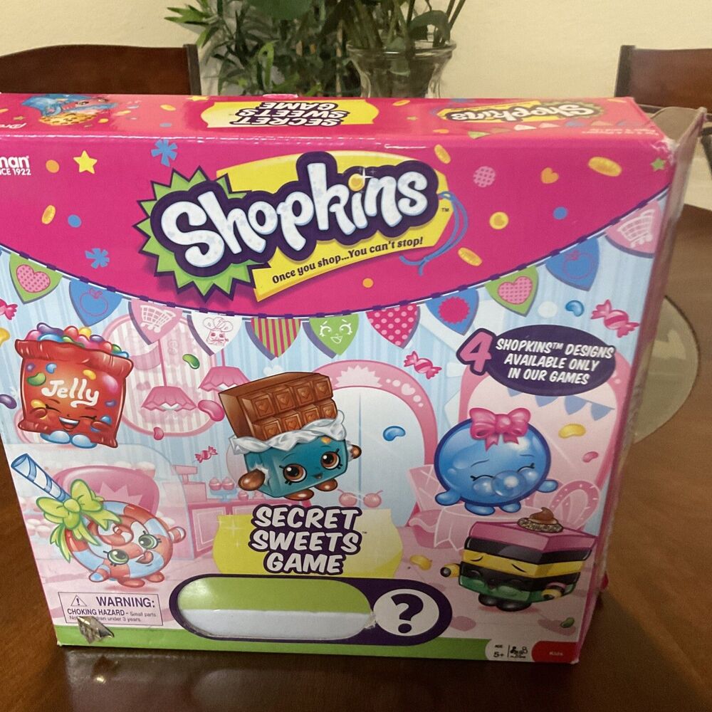 Shopkins Complete Supermarket Scramble Board Game Includes 4 Exclusive Shopkins